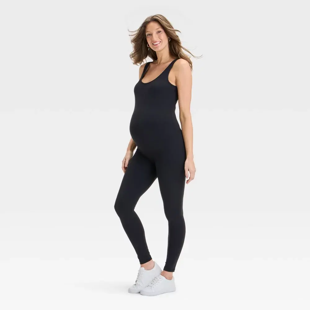 Women's Long Unitard Maternity Jumpsuit - Pregnancy Wear by Isabel Maternity from Ingrid & Isabel