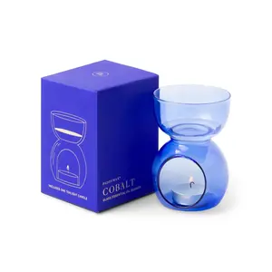 Cobalt Blue Glass - Essential Oil Burner & Tea Light Candle
