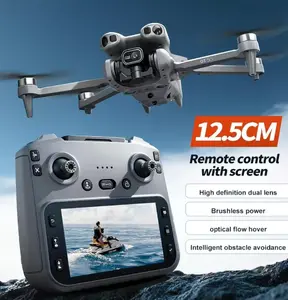 Drone MAX Upgraded 8K Dual-Camera Drone -Intelligent Obstacle Avoidance, Brushless Motors, Dual Batteries, 5.6" HD Display Controller, Foldable & Night-Ready for Adultsand Beginners