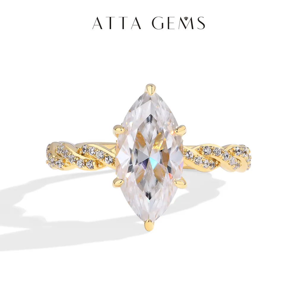 Gorgeous 3CT Marquise Shape  D Color VVS1 Synthetic Moissanite Ring  for Women 925 Sterling Silver Engagement Anniversary Party Gift R196 Jewelry For Women Summervibes summerwins,summerwins Ice Ring