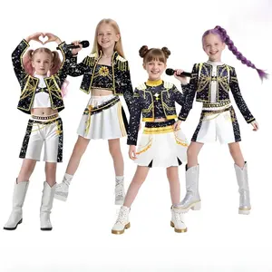 Girls Kpop Demon Hunter Rumi Zoey Mira Cosplay Costume Anime Idol Huntrix Uniform Suit for Halloween Carnival Party Outfits Gift
