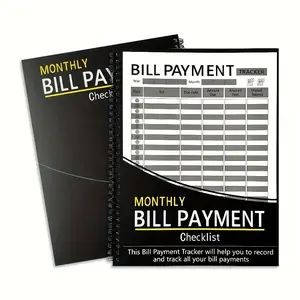 Monthly Bill Payment Record Notebook, Efficient Budgeting and Savings Tracking, Ideal for Home, School, Office, Expense Management, Financial Planning