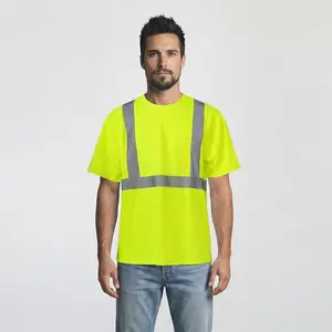 Short Sleeve High Visibility Safety T-Shirt – Unisex Reflective Workwear