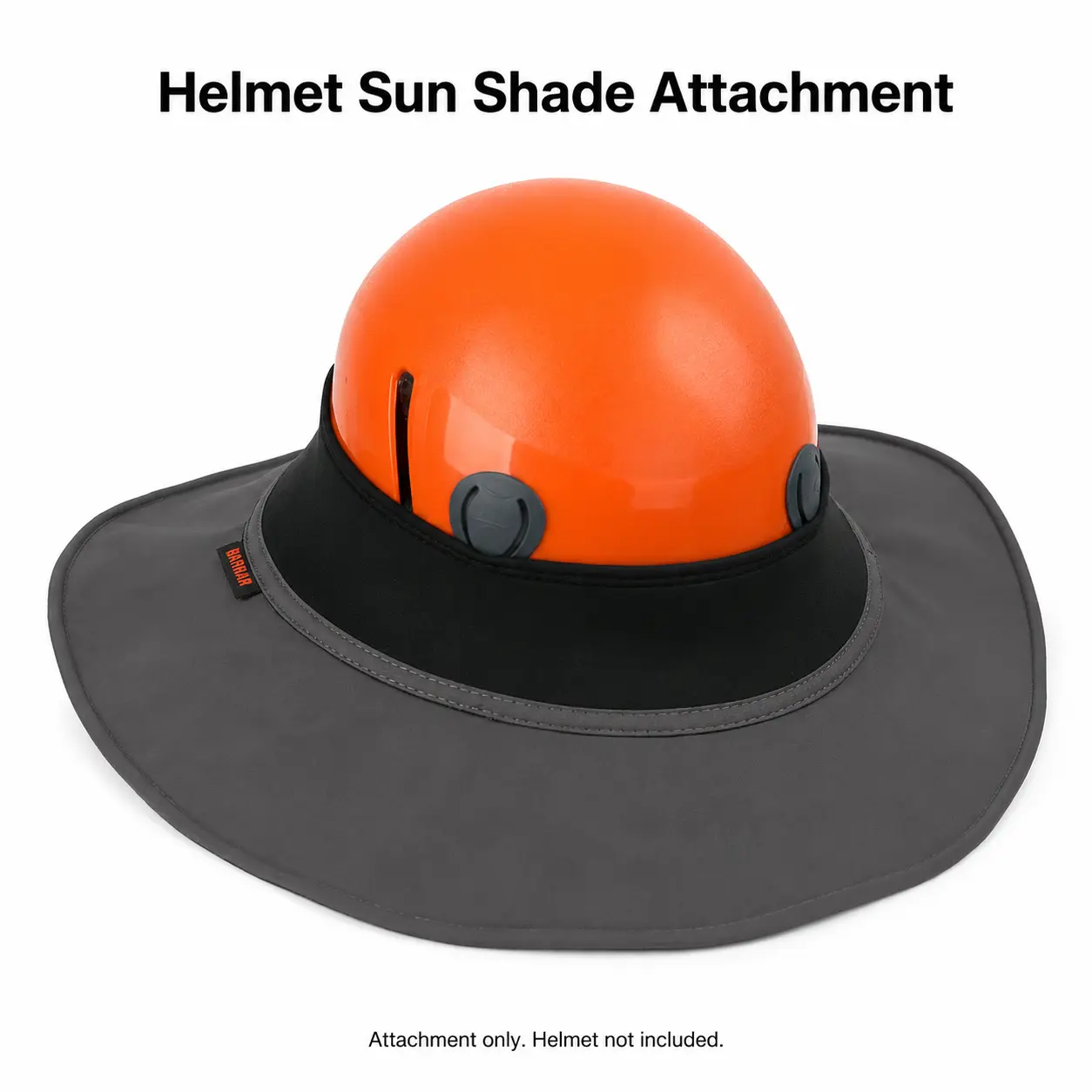 BARHAR 41cm Wide Brim Hat Hard Hat Sun Shade - Full Brim, Reversible, Lightweight Nylon, Foldable, Water Resistant Accessory for Compatible Helmets, Yard Work, Tree Work, Rope Access, Landscaping