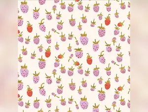 Studio Edit | Strawberries - Lilac by Heather Ross for Windham Fabrics | 60" Minky