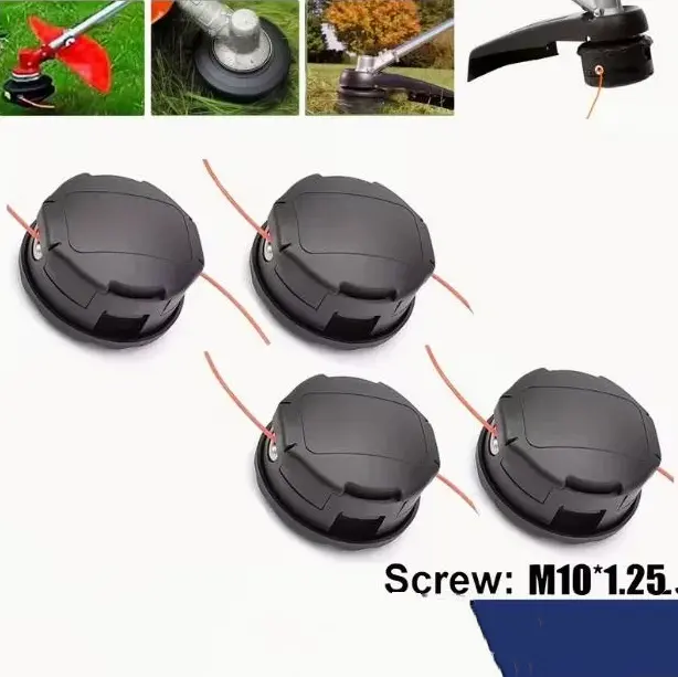 (4 Pack) Plastic Universal String Trimmer Head Replacement for Echo Speed Feed 400, Bump Head, SRM-225, SRM-210, SRM-230, Pas225, Pas210, Pas211 Weed Eater