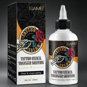 Elaimei Tattoo Stencil Transfer Gel, Clear Easy Transfer Tattoo Design Aid, Special Care Gel for Tattoo Coloring, Professional Tattoo Supplies