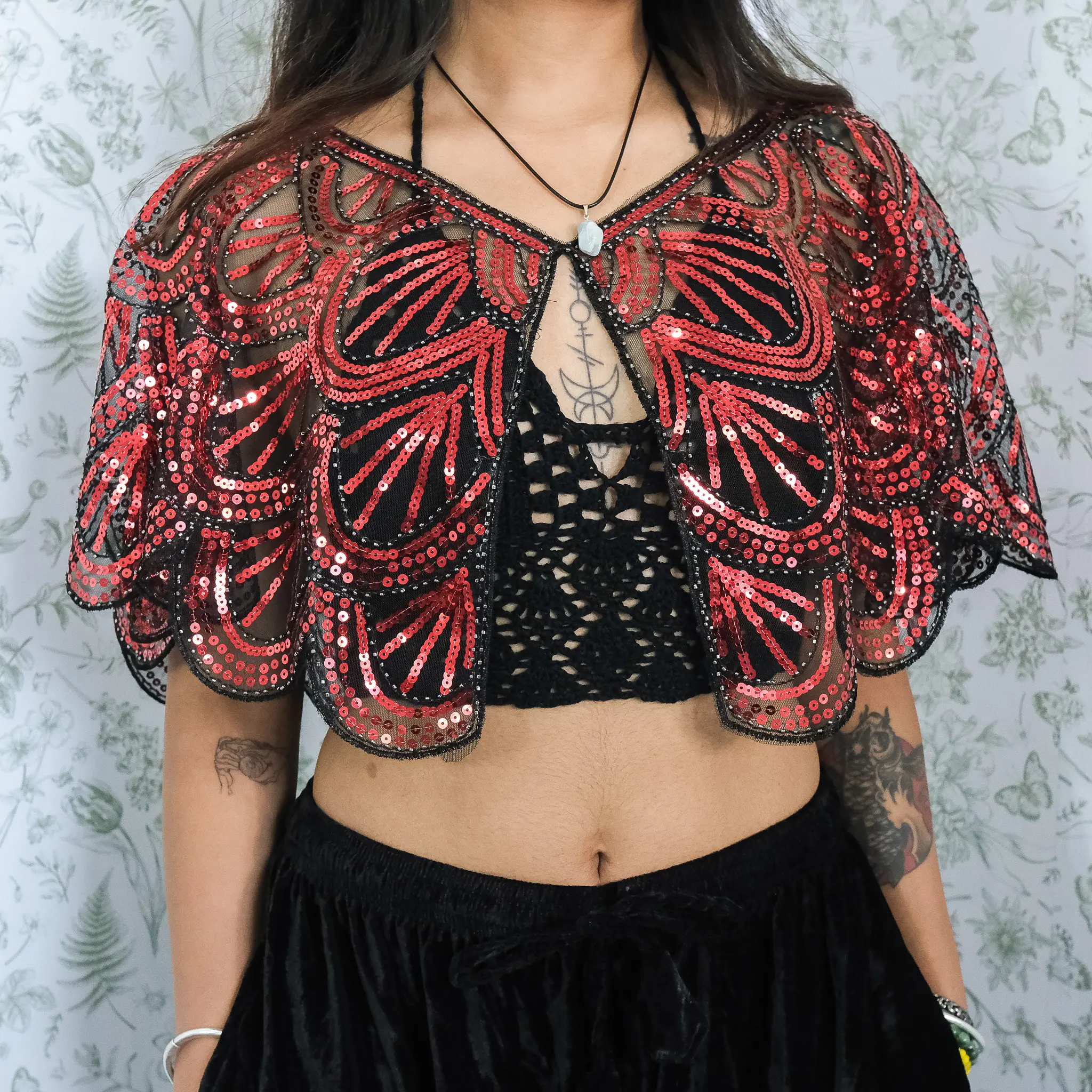 Sequin Embroidered Cape, Festival Shawl, Witchy Beaded Scarf, Luxurious Shawl, Bridal Shrug, Wedding Shawl Boho Cape, Vintage Accessories, 90s