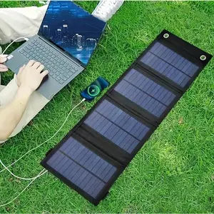 Flexible Camouflage Compact Foldable Solar Panel, Waterproof Outdoor Solar Charger with USB Output, Ideal for Travel, Camping, Flexible Solar Panel,summervibes outdoorfun