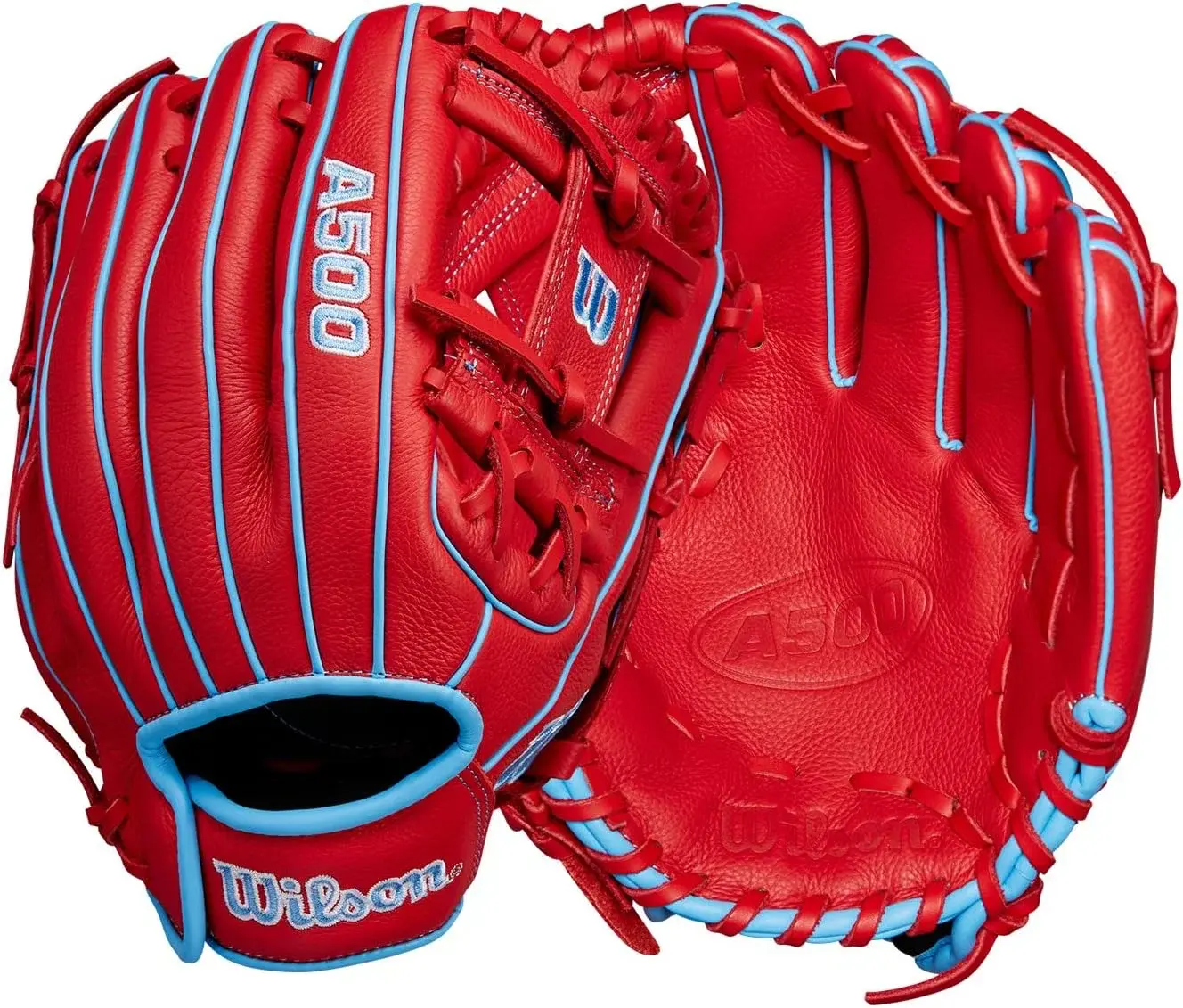 Wilson A500 Adult & Youth Baseball Gloves & Mitts, 10.5"-12.5" Sizes, Right & Left Hand Throw, Multiple Styles