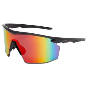 Pyramex PMXSpec Protective Eyewear - Shiny Black Frame, Spectrum Mirror Anti-Fog Lens, Z87 Rated, Eyeglass Compatible, Eyewear-Safe Customizable Safety Gear, Z87 Safety Glasses
