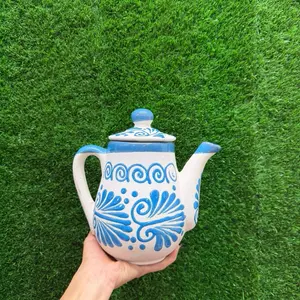 Tetera Relieve Cielito Lindo, Azul Turquesa 1.5Lts (Set 1 Piece).