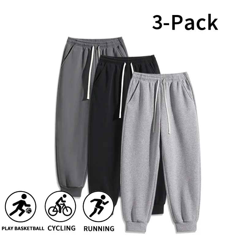3 Pack Men’s Sweatpants, Multicolor Casual Joggers for Sports & Everyday Wear (Optional 3 Pack and Single Pack)