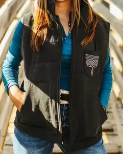 Puffer With Aztec Lining Boot Stitch Vest