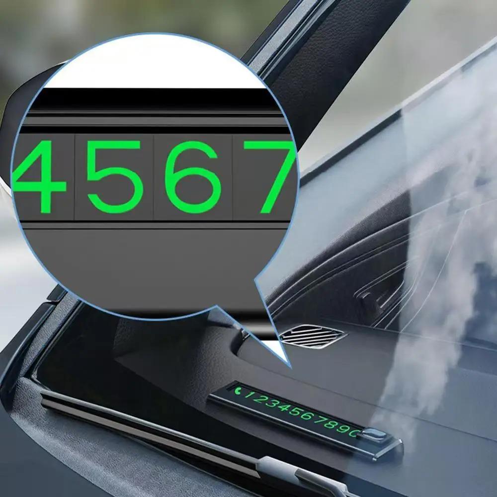1pc Beautiful and Simple Temporary Parking Number Plate,with 5 Sets of Numbers, Economical and Practical 1pc Beautiful and Simp