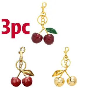 Cherry Keychain Bag Purse Charms for Handbags Cherry Accessories Mothers Day Birthday Ideas Versatile Fun Material Gift