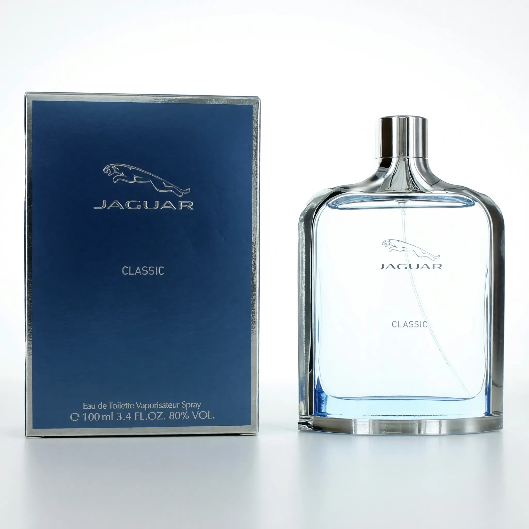 JAGUAR Classic Blue EDT Spray for Men, Aromatic Fougere Men's Fragrance with Bergamot, Citrus, and Musk, 3.4 fl oz