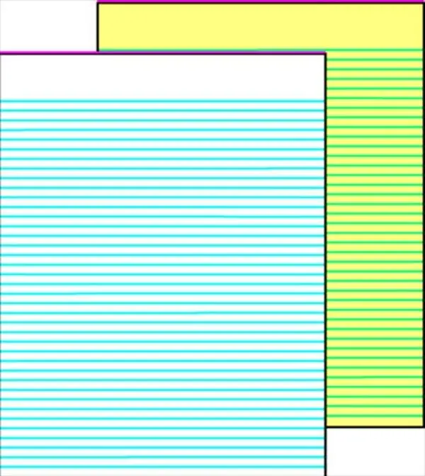 School Smart Gummed Ruled Pads (085271) - 8.5x11 Rectangular, 15 Lb Sulphite Bond Paper, 50 Sheets, White, Pack of 12 for School Students