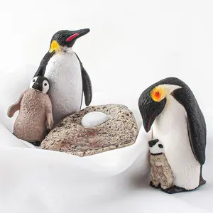 Roylanz 4pcs Penguin Life Cycle Figurines, Antarctic Penguin Toy Playset, Arctic Penguins Toys, Christmas Gift for Kids