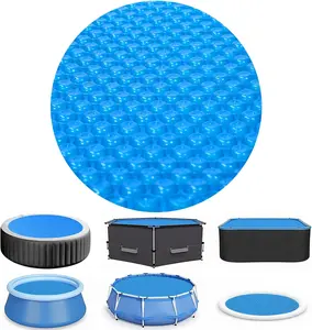 【Summervibes】Solar Pool Cover, 8 Mil Blue Heavy Duty Round Solar Blanket Heaters for Above-Ground and In-Ground Pools(21FT)