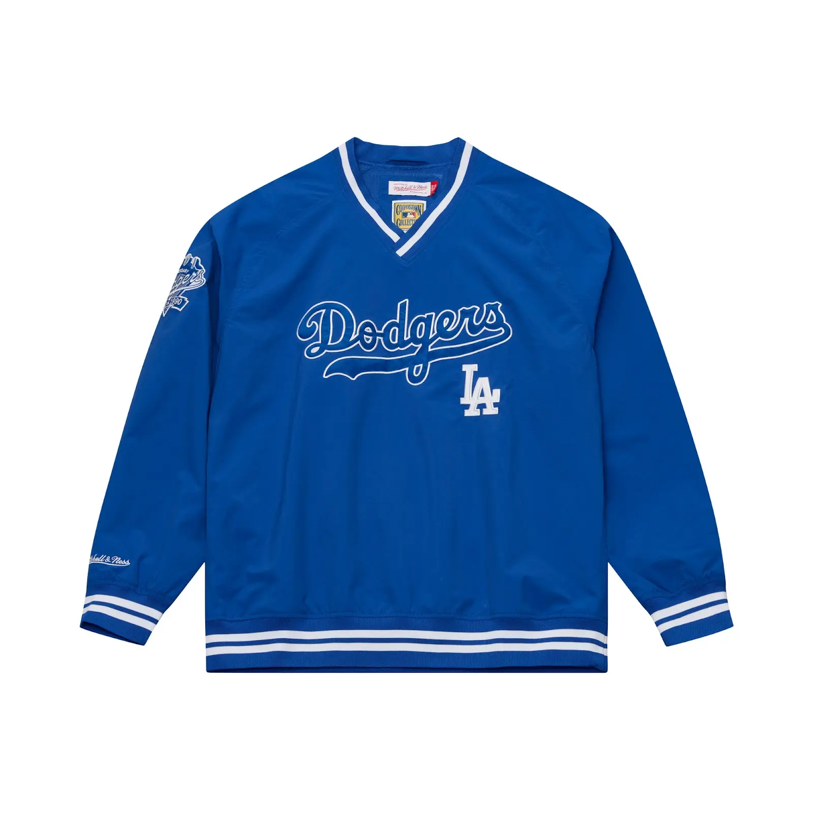 Los Angeles Dodgers Royal Cooperstown Vintage Pullover - Vintage MLB Pullover, Retro Streetwear, Mitchell & Ness