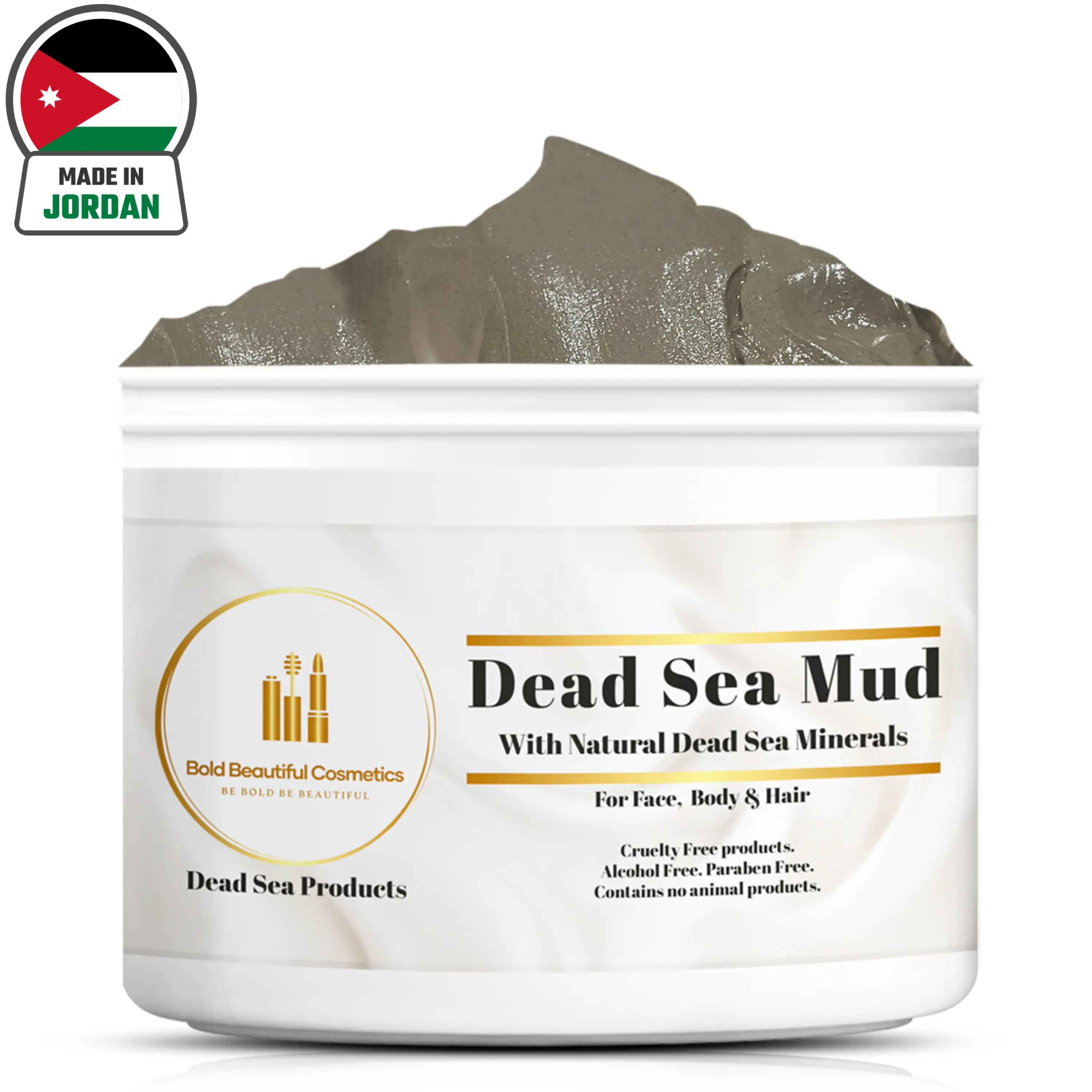Bold Beautiful Cosmetics Dead Sea Mud Mask For Face and Body 7.05 oz