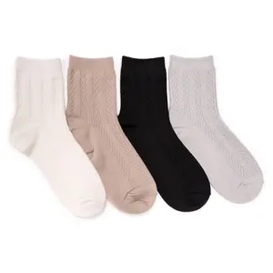 MUK LUKS Set of 4 Fluffy Microfiber Crew Socks