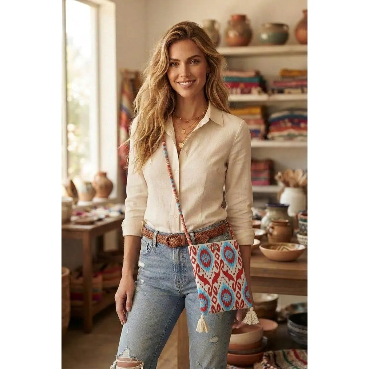 Boho Ethic Crossbody Tapestry Bag