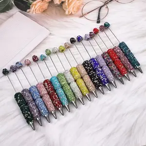 10-Piece Beaded Pen Set DIY Jewelry Kit, Ink Pens Ideal for Parties Valentine's Day Christmas Gifts Home Office Supplies, Glitter Gel Pens