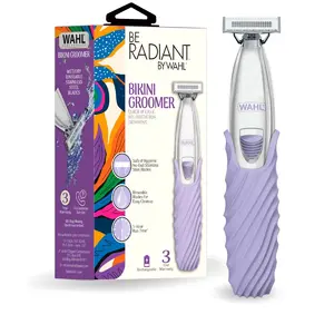 Be Radiant™ by Wahl® Bikini Trimmer for Women, Cordless Womens Electric Razor with Everlast Double-Sided Rinseable Stainless Steel Blades, Rechargeable Bikini Hair Trimmer with Rubber Grip Model - 3027039