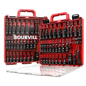 Bourvill 55Pcs Magnetic Nut Driver Set, SAE & Metric, 1/4" Hex Shank Impact Ready, with Socket Adapters & Extension - Pro Mechanic Grade #DealsForYouDays