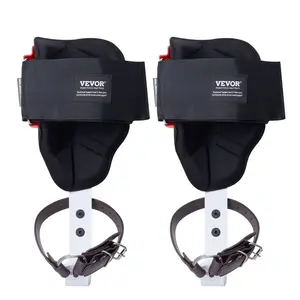 VEVOR Tree Climbing Spikes 1 Pair Aluminum Climbing Spurs 350lbs Load Capacity with Straps & Spike Protectors Arborist Equipment for Climbers Hunting Fruit Picking Red