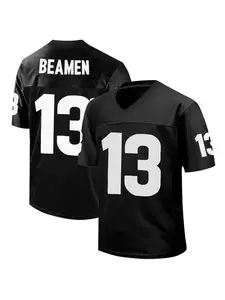 9 Bobby Boucher Men's Orange Adam Sandler Football Shirt The Waterboy 90s Classic Movie V-neck Embroidered Letter Short Sleeve Adult Shirt Short Sleeve Top T-shirt Breathable Skin friendly Sweat wicking Quick drying