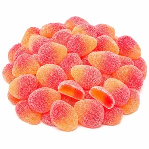 Haribo Gummy Peaches Watermelon Wedges Sweet Candy | 16 oz (1 LB) Bag of Gummies | Soft & Chewy | Bulk Candy