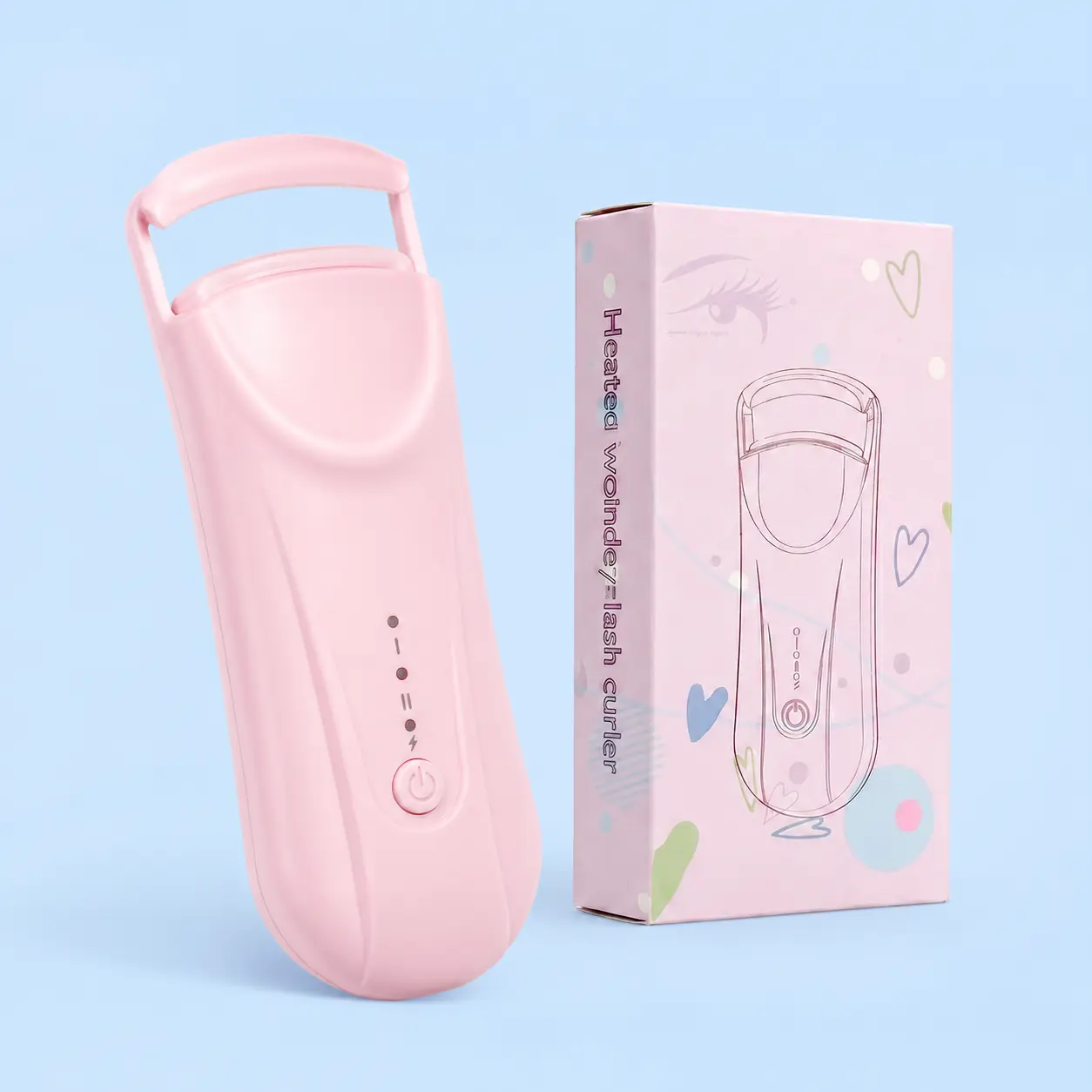 Rechargeable Heated Eyelash Curler | 3D Curved Lash Styling Tool for Natural Long Lasting Curl | Daily Home Salon Lash Curler