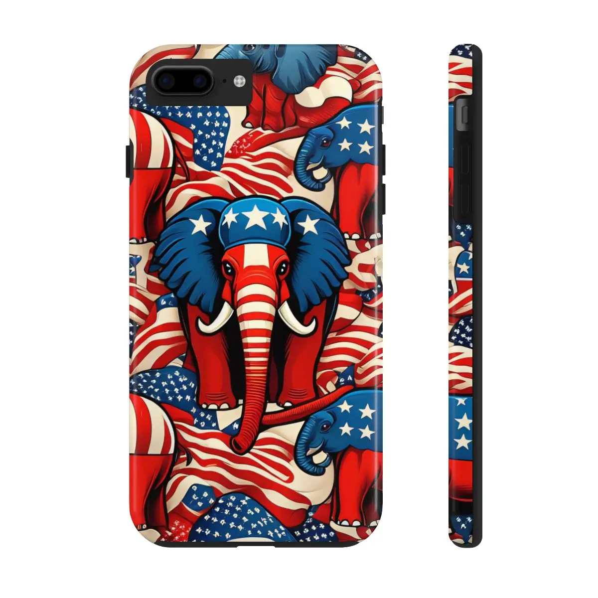 Republican Elephant Right Wing Tough Phone Case, Conservative Political iPhone Cover, Patriotic GOP Accessories, Political Gift, Right-Wing