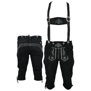 Touch&Torn Adult Bavarian Trachten Lederhosen Men German Lederhosen with Suspenders Oktoberfest Outfits Cultural Festivals Costumes Clothes