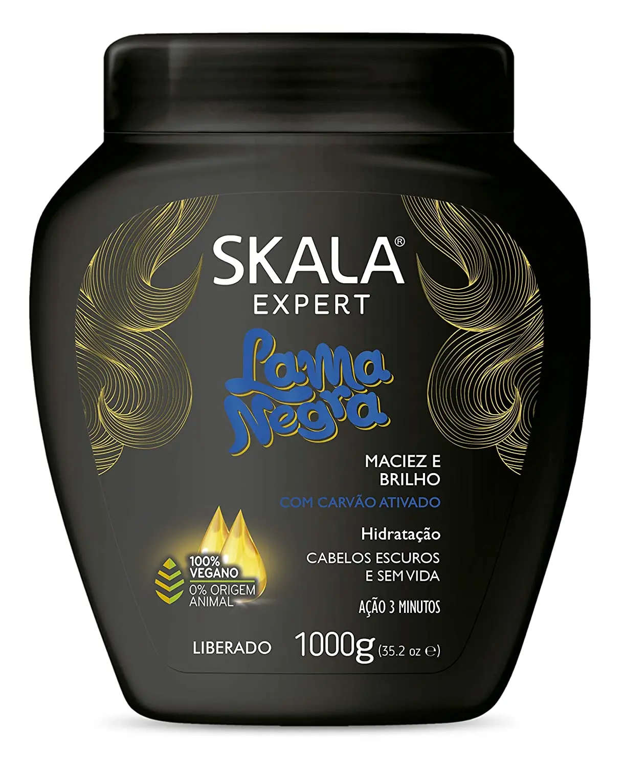 SKALA Lama Negra Hair Cream 1000g | Deep Repair & Shine for Dark Hair