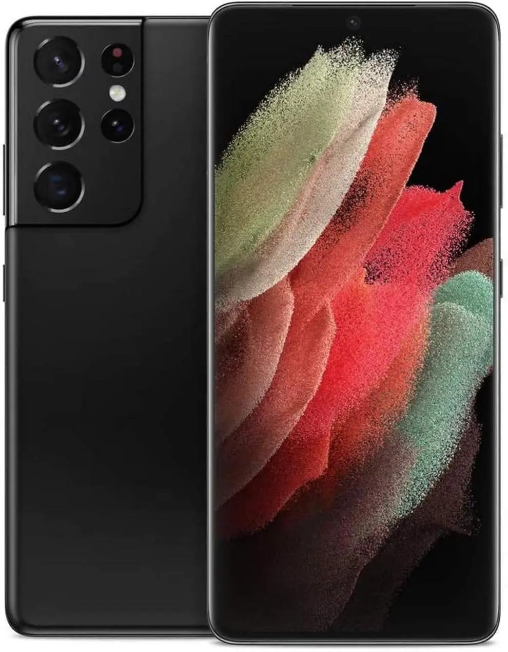 REFURBISHED Samsung Galaxy S21 Ultra 5G Smartphone - US Version, 128GB, Phantom Black, Unlocked, Premium Camera, Mobile Cellphone with High-Quality Lens