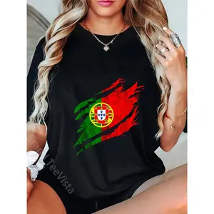 100% Cotton Heroic Flag Portugal Portuguese Flag Portuguese Pride T-Shirt