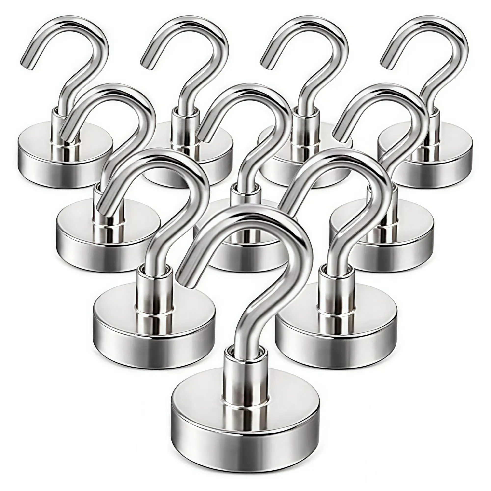 Magnetic Hook, Magnetic Base Hook, Strong Heavy Duty Magnetic Hook with Epoxy Coating, Suitable for Refrigerator, Cruise, Grill, Indoor Hanging, Home, Kitchen, Workplace, Office and Garage, U Shaped Hook, Garage Storage Hooks, Metal Organiser Hooks