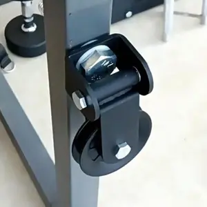 1pc Heavy-Duty Gym Pulley Block with Mounting Screws - Compatible with Lat Pulley System, Home Gym & Weight Lifting - Durable Metal/Plastic Construction for Pull-Downs & Lat Pulldowns - Space-Saving Design