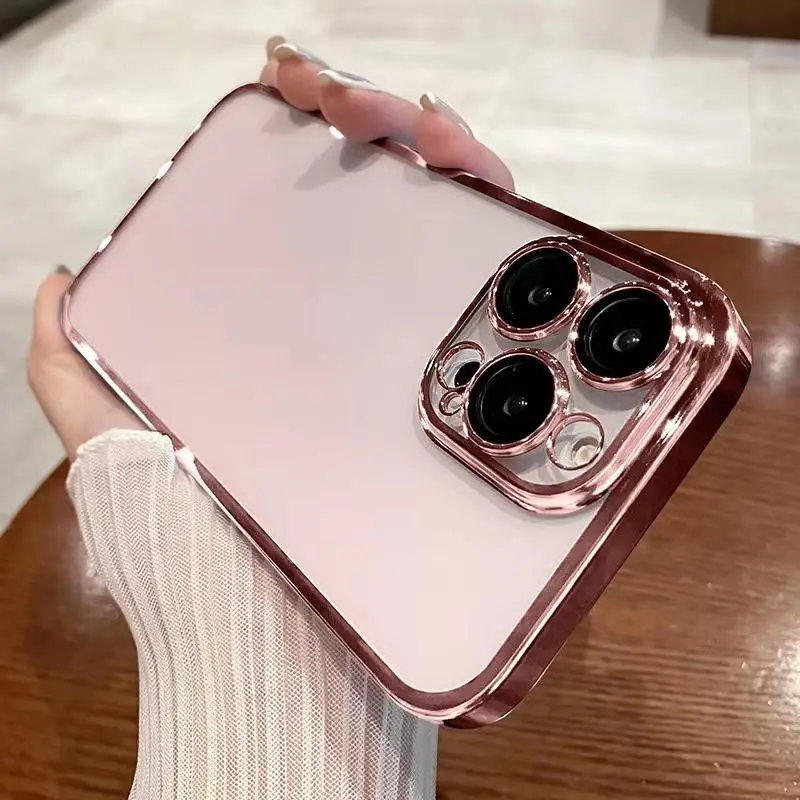 Solid Plating Phone Case, Phone Accessories Phone Cases for iPhone 11 12 13 14 Pro Max, Shockproof Smartphone Protective Cover, Protection Casing, Car