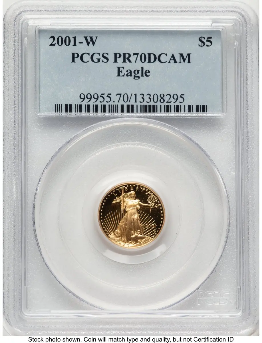 Modern Bullion Coins (2001-W Proof Gold Eagle 1/10 oz Blue Label)