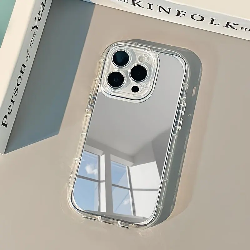 Mirror Acrylic Shockproof Phone Case, Transparent Cover, Protective Cellphone Cover, Shockproof Protective Casing, For iPhone 15/15promax/15pro/15plus/11/12/13/14promax/12pro/12promax/13pro/13promax/14pro/14plus Hard Shell