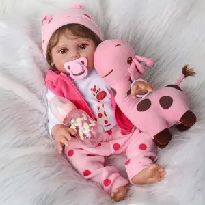 Doll -50cm Cute And Realistic Newborn Doll Soft Cloth Body Realistic Baby Doll Girl Comes With Gift Box, Suitable For Children Over 3 Years Old And Collected