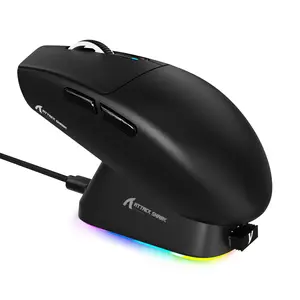 ATTACK SHARK G3PRO Ultra Lightweight 59g Wireless Gaming Mouse, 2.4G/USB-C Wired/BT Connectivity, PAW3311 Optical Sensor, 1K Polling Rate, Adjustable 25K DPI, 500mAh Battery, with RGB Charging Dock