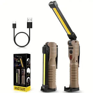 Rechargeable Flashlights, LED Work Lights with Magnetic Base & Hanging Hook, 180°Rotate, 5 Modes, Work Light Mechanic Flashlight
