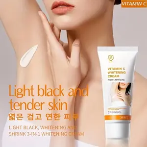 Underarm Whitening Cream -- Moisturizer, contains Vitamin C, amides, glycerin, and hyaluronic acid. Suitable for underarms, knees, and neck. Evens skin tone, moisturizes, enhances radiance. Alcohol-free. Suitable for all skin types.