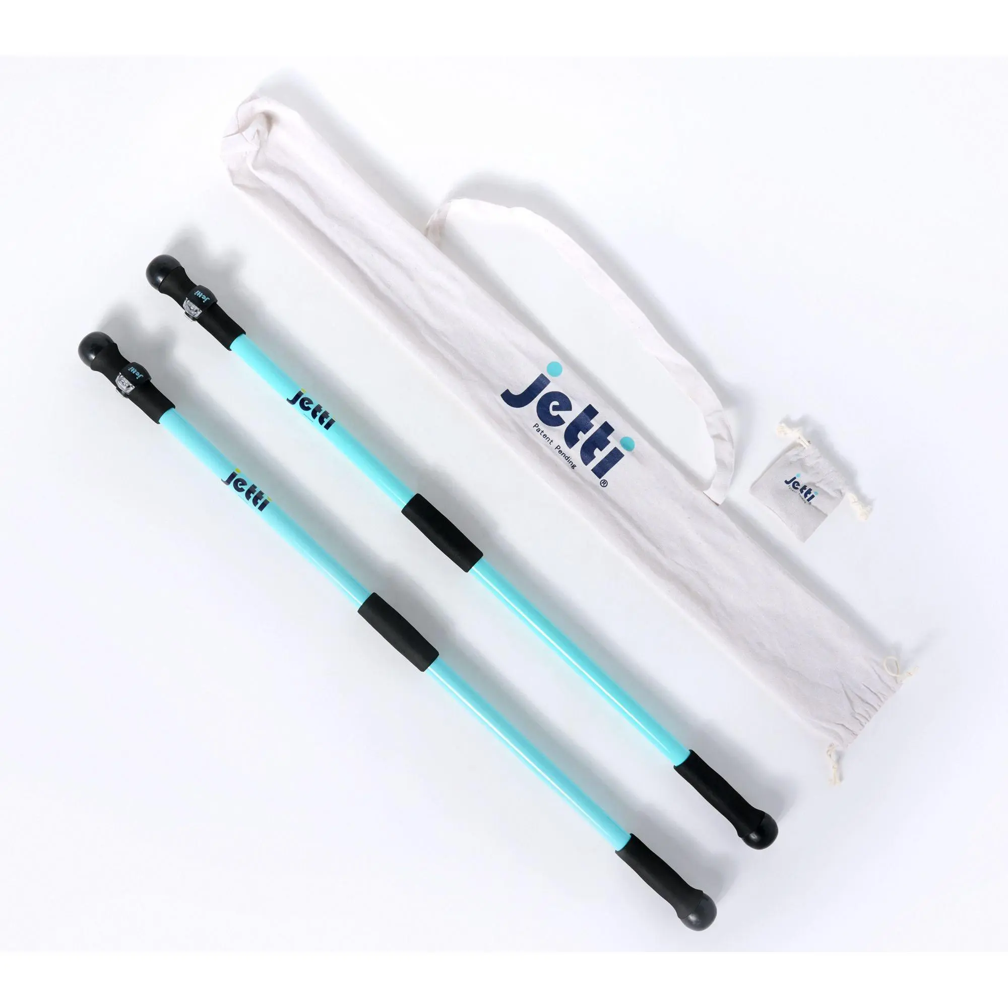 Jetti Weighted Walking Poles w Bag and 2 Light Attachments